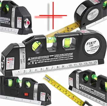Vodováha Hütermann Laserová vodováha se zabudovaným metrem 250 cm.