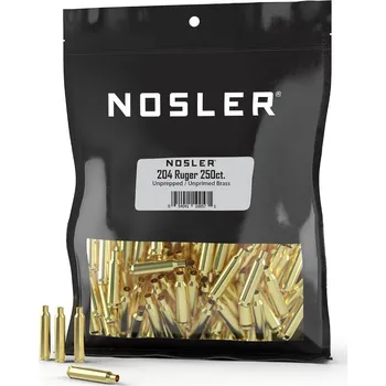 Příslušenství pro sportovní střelbu Nábojnice Nosler Bulk Unprepped Brass .204 Ruger (250 ks)