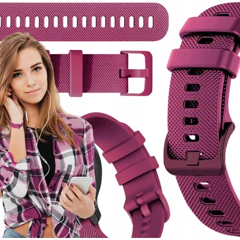 Příslušenství k chytrým hodinkám Řemínek pro Garmin Forerunner 255 / 255 Music chytré hodinky malinový řemínek 22mm