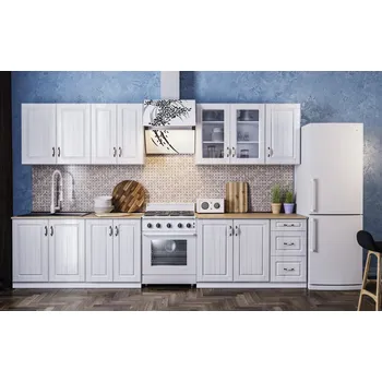 Kuchyňská linka Nábytek Pyramida, s.r.o. DELSON kuchyňská sestava 260, bílé dřevo