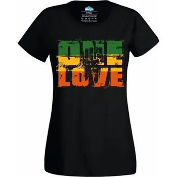 Dámské tričko Dámské tričko Síla Svobody One Love (Velikost: XS, Barva: Černá)