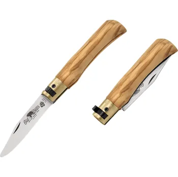 kapesní nůž OLD BEAR® S - NEREZOVÁ OCEL, OLIVOVÁ RUKOJEŤ, ZAOBLENÁ ŠPIČKA ČEPELE 9357/17_LU