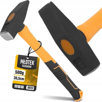 Kladivo Zámečnické kladivo 500 g, tesařské kladivo, topůrko ze sklolaminátu, stavební Ocel CQ