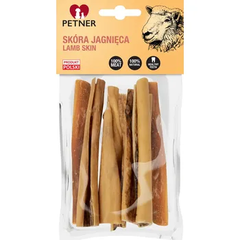 Pamlsek pro psa Petner jehněčí kůže pamlsek žvýkací hračka pro psa 100g