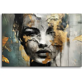 Obraz Obraz na plátně Obrazy na zeď do obývacího pokoje Tvář ženy 80x120 cm