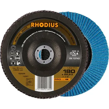 Brusný kotouč Rhodius 202699 | Brusný lamelový kotouč LSZ F1 PRO line / 180x22,23 - K40
