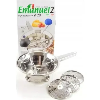 Italské nerezové pasírovač na rajčata, zeleniny a ovoce OMAC EMANUEL 2
