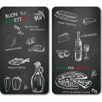 Kuchyňské prkénko Kesper Tepelně odolné skleněné podložky, sada 2 skleněných řezných podkladů,