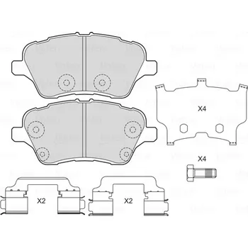 Brzdová destička Sada brzdových destiček, kotoučová brzda VALEO 601703