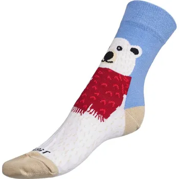 Dámské ponožky Bellatex Ponožky dětské Lední medvěd bílá, modrá, rozměr 20-24