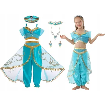 Karnevalový kostým KOSTÝM PŘEVLEK ARABSKÁ DUBAJSKÁ PRINCEZNA JASMINA BAL 110 116