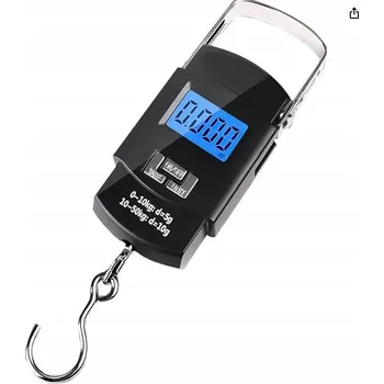 Kuchyňská váha Váha na zavazadla s hákem, LCD displej, 50 kg - Rybářská / Cestovní
