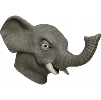 Karnevalová maska Latexová maska hlava slona Halloween karnevalový kostým