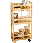 Kesper Mobilní regál, přídavný vozík s 3 policemi, bambus NIKA