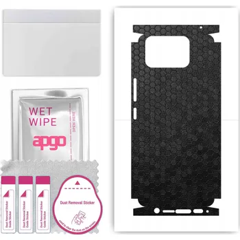 Pouzdro na mobilní telefon Fólie kůže na ZADNÍ STRANU+BOKY pro Asus Zenfone 12 Ultra - Medová Plástev Černá