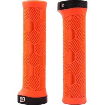 grip Gripy na kolo ODI Lock-on 13 x 34 x 32 mm Ergonomické gumové rukojeti s křídlem Protiskluzové gripy na řídítka 22,2 mm Hliníková slitina Cestovní skládací kola oranžová