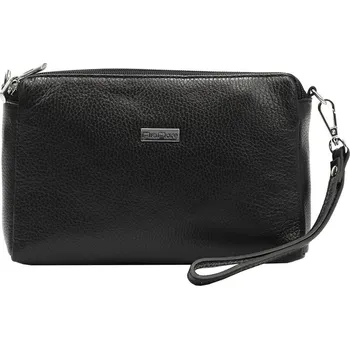 Kabelka Malá tříoddílová kožená černá crossbody kabelka Mia More no. 42