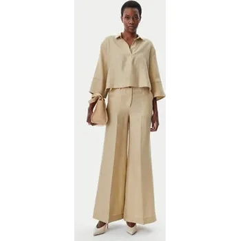 Dámské kalhoty KAOS Kalhoty z materiálu RP1MR062 1098 Béžová Regular Fit 42