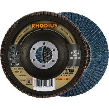 Brusný kotouč Rhodius 303616 | Brusný lamelový kotouč LSZ F1 PRO line / 115x22,23 - K60