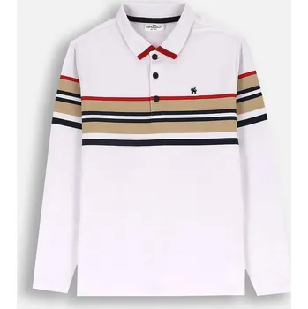 Elegantní chlapecké polo tričko bílé s proužky, velikost 140 Coccodrillo ZC4