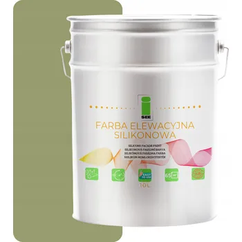 Fasádní barva BARVA SILIKONOVÁ BARVA NA FASÁDU ZELENÁ PISTÁCIOVÁ ODSTÍN ZELENÁ 10L