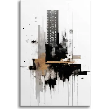 Obraz Moderní obraz na plátně nástěnná dekorace do obýváku Město 80x120cm