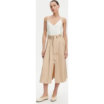 Dámská sukně KAOS Midi sukně RP1CO037 Béžová Regular Fit 40