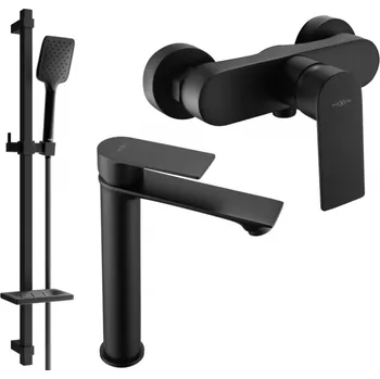 Vodovodní baterie Mexen Royo DQ62 sprchová sada, černá - 72214DQ62-70 Bateriové soupravy
