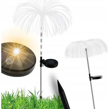 Venkovní osvětlení Solární lampa zapichovací R2 bílá 74 cm 2 ks