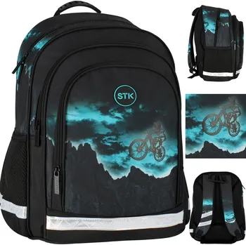 Městský batoh Vícekomorový Školní batoh Starpak černý, modrý, vícebarevný 23 l