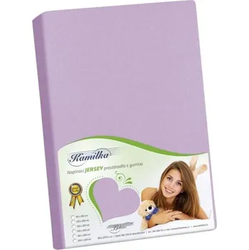 Bellatex Prostěradlo jersey fialová, rozměr 100x200 cm