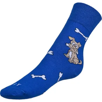 Dámské ponožky Bellatex Ponožky Pes modrá, rozměr 39-42