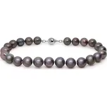 Náramek z černých říčních perel 7mm Raegan PE259 + dárkové balení LUXUS zdarma