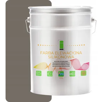 Fasádní barva BARVA SILIKONOVÁ BARVA NA FASÁDY ŠEDÁ TEPLÁ S296 ODSTÍN ŠEDÁ 10L