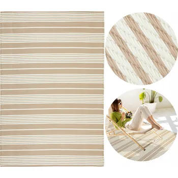 Koberec Koberec e-floor béžový obdélníkový s plochou vazbou 120x170 cm voděodolný