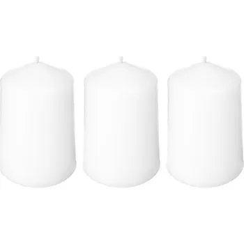 Svíčka Atmosphera Svíčka, bílá, 3 kusy v sadě, Ø 5 x 7,5 cm