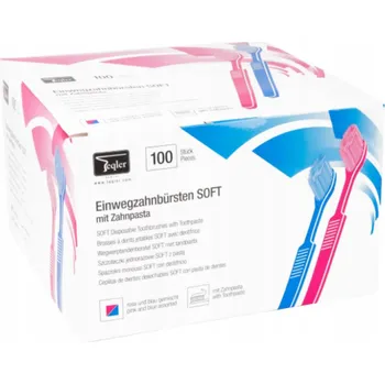 Zubní kartáček Jednorázový Kartáček Teqler Soft 100 kusů