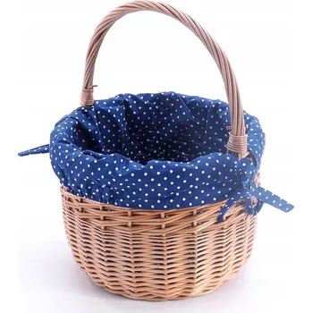 Nákupní košík proutěný červený