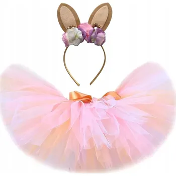 Karnevalový kostým KOSTÝM KOSTÝM KRÁLÍČEK ŠATY TUTU SUKNĚ SUKNĚ UŠI 98 104