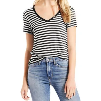 Dámské tričko LEVI'S® THE PERFECT VNECK TEE MARSHMALLOW/BLACK