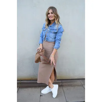 Dámská casual bunda bunda M.ASCH-Be original Short Denim - Light Blue M