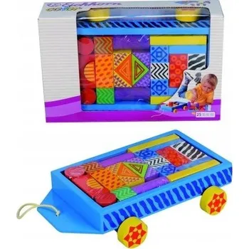 ostatní stavebnice Barevné Stavebnice Eichhorn v košíku 25 ks 100002225