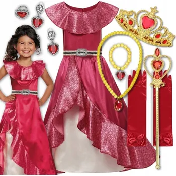 Karnevalový kostým KOSTÝM ŠATY PŘEVLEK ELENA Z AVALORU SADA NA PLES KARNEVAL 116 122