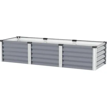 Vyvýšený záhon Vyvýšený záhon Vitavia Linus In & Out 401 S plechový 185 x 65 x 40 cm šedý