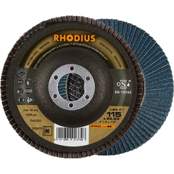 Brusný kotouč Rhodius 202675 | Brusný lamelový kotouč LSZ F1 PRO line / 115x22,23 - K80