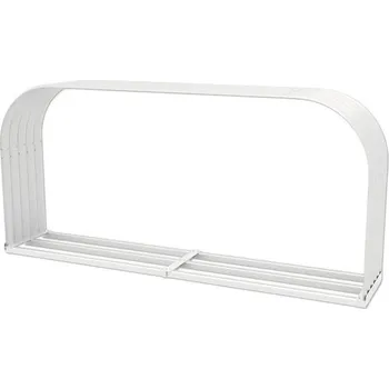 Dřevník Přístřešek na dřevo Vitavia Ardor 401 nízký 210 x 40 x 100 cm plechový stříbrný