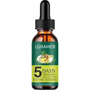 Vlasová regenerace Zázvorový esenciální olej na růst vlasů 30 ml Proti vypadávání Extrakt ze ženšenu Výživa pokožky Regenerace vlasů Silnější a hustší vlasy