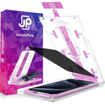 JP SimpleFlow Privacy Tvrzené sklo s jednoduchou aplikací, iPhone XR / 11