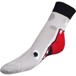 Bellatex Ponožky Žralok 2 šedá, červená, rozměr 39-42