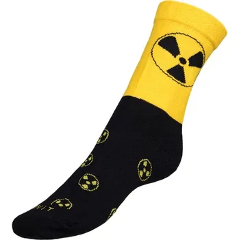 Dámské ponožky Bellatex Ponožky Radiace černá, žlutá, rozměr 39-42